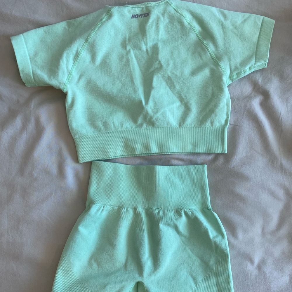 Bo+Tee Set Determined Green Tshirt and No Limits Green Short.